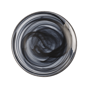 Lapostányér fekete 21 cm - Elements Glass