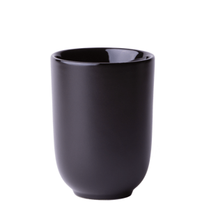 Fekete fületlen csésze 300 ml - Flow