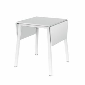 Étkezőasztal, bővíthető, 60x60 cm, fehér - ICEBERG - Butopêa