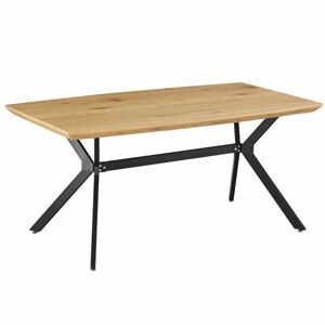 Étkezőasztal, 160x90 cm, tölgy-fekete - BOSTON - Butopêa