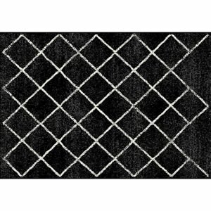 Kocka mintás szőnyeg, 67x120 cm, fekete - MARELLE - Butopêa