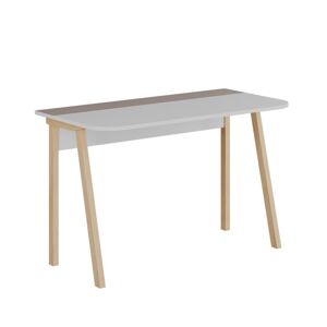 Íróasztal, fehér, világos mokka szín - SCOLAIRE - Butopêa