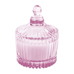 Gyertya díszes üvegben, kamélia illatú, 60 g, rózsaszín - LIDO - Butopêa
