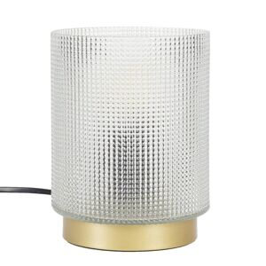 Asztali lámpa üveg vázában USB-vel, átlátszó és arany - DOUCE - Butopêa