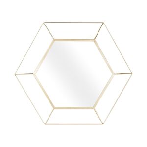 Fali tükör, hatszög formájú, 60 cm, arany - DIAMANT - Butopêa
