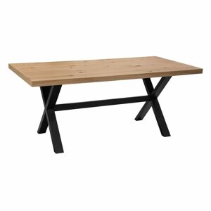 Étkezőasztal, X lábakkal, 180x90 cm, bükkfa - KENYA - Butopêa