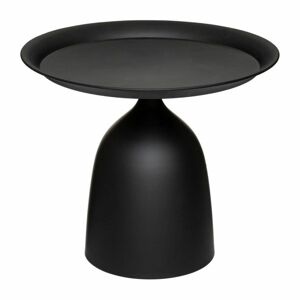 Váza alakú lerakóasztal, tálca formájú asztallappal, fekete - VENDOME - Butopêa
