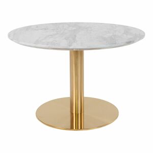 Kerek márvány dohányzóasztal, 70 cm, fehér-arany - MODELLINO - Butopêa
