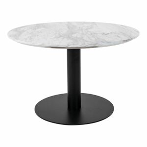 Kerek márvány dohányzóasztal, 70 cm, fehér-fekete - MODELLINO - Butopêa