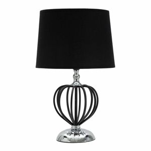 Asztali lámpa, gömb alakú fekete vázzal, ezüst - ELEGANTE - Butopêa