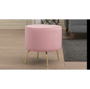Ülőke, 40 cm, bársony rózsaszín, arany láb - TAHITI - Butopêa