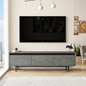 TV állvány, ezüst, fekete - LINE - Butopêa