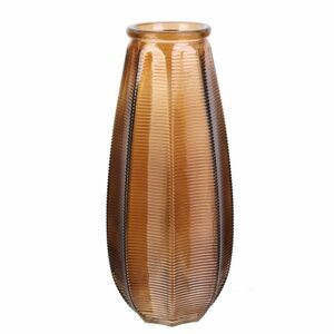 Üveg váza 28cm, barna - CORNICHON - Butopêa