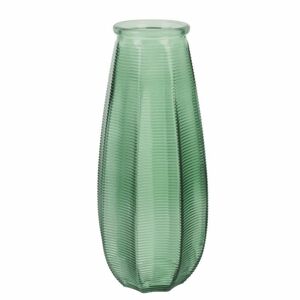 Üveg váza 28cm, zöld - CORNICHON - Butopêa