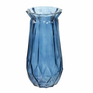 Üveg váza 22cm, kék - VOLUTTE - Butopêa