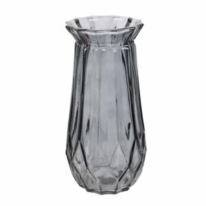 Üveg váza 22cm, szürke - VOLUTTE - Butopêa