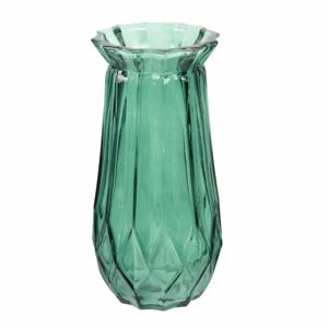 Üveg váza 22cm, zöld - VOLUTTE - Butopêa