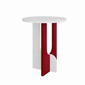 Lerakóasztal, fehér, burgundi vörös - CHAMPIGNON - Butopêa
