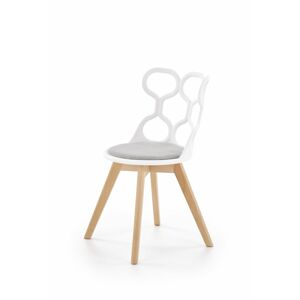 Formázott szék párnával, fehér-szürke - NID D'ABEILLES - Butopêa