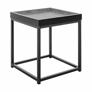 Lerakóasztal, beton hatású mintázattal, fekete - AMSTERDAM - Butopêa