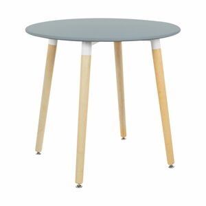 Skandináv stílusú kerek asztal, 80 cm, szürke - REYKJAVIK - Butopêa
