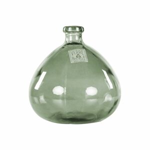 Kerek üveg váza, újrahasznosított üvegből, 23 cm, zöld - BULLE DE SAVON - Butopêa
