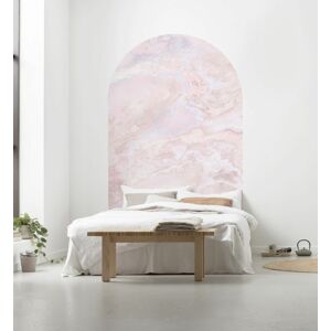 Márvány hatású boltíves tapéta, 127x200 cm, rózsaszín - MARBRE ROSE - Butopêa
