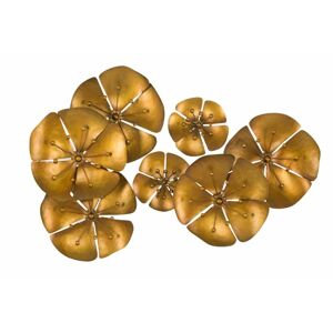 Fali dekoráció, 7 virágos arany - PETUNIAS - Butopêa