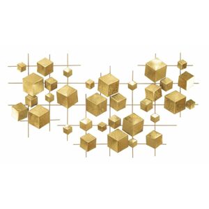 Geometrikus fali dekoráció, kockák arany - CUBISME - Butopêa
