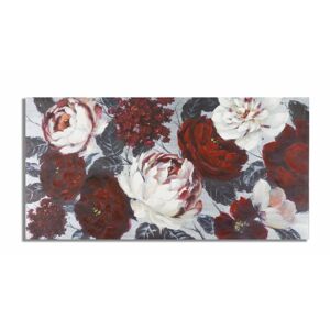 Vászon kép, pünkösdi rózsák,120x60 cm piros, fehér, sötétzöld - ROSES2 - Butopêa