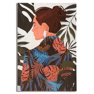Vászon falikép 80x120 cm, lány a dzsungelben, színes - MAYORNE - Butopêa