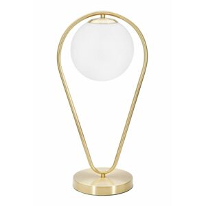 Asztali lámpa 50 cm, arany, fehér - PELOTE - Butopêa