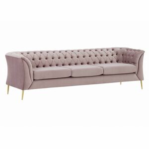 3 személyes chesterfield kanapé, pasztell rózsaszín - ROYALISSIME - Butopêa