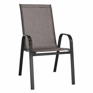 Rakásolható kerti szék, barna melír - ARAL - Butopêa