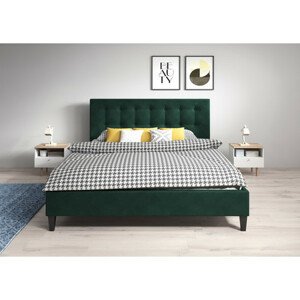 Kárpitozott ágy DAVID mérete 80x200 cm Zöld