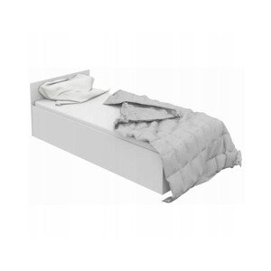 Laminált ágy ágyrács nélkül, fehér, 90x200 cm
