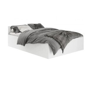 Laminált ágy ágyrács nélkül, fehér, 140x200 cm.